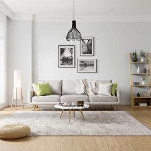 Wohnung mit verschiedenen Möbeln